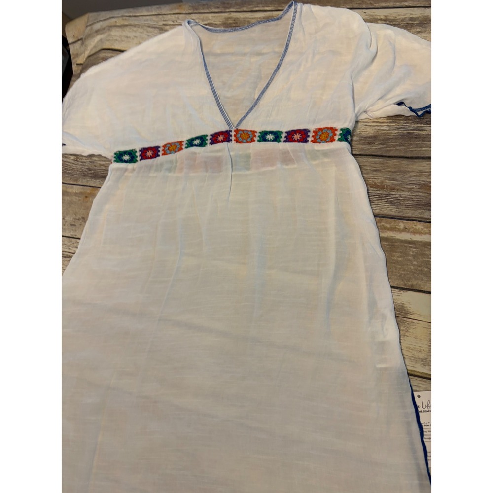 Cupshe NEW White Crochet Maxi Swim Cover Up Dress XL Granny Beach Vacation